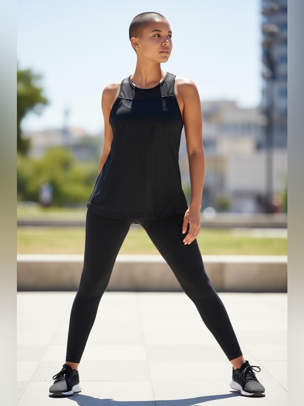 Classic Black Racerback Tank Top - Performance Layer